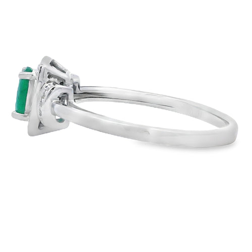 .45ct Emerald Diamond Ring 10KT White Gold