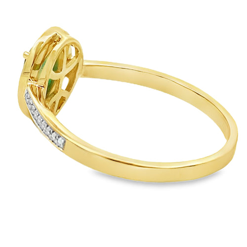 .42ct Emerald Diamond Ring 10KT Yellow Gold