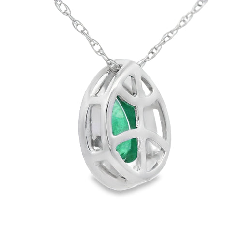 .41ct Emerald Diamond Fashion Pendants 10KT White Gold