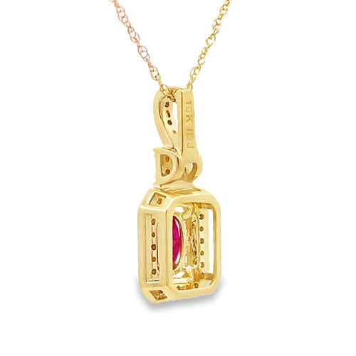 .66ct Ruby Diamond Fashion Pendants 10KT Yellow Gold