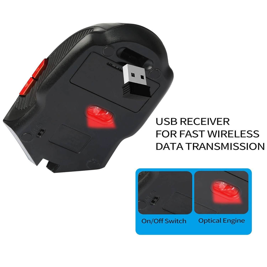Souris de jeu sans fil iMountek 2.4G