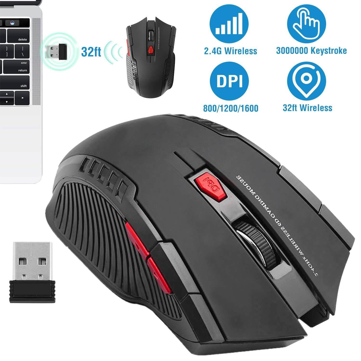 Souris de jeu sans fil iMountek 2.4G