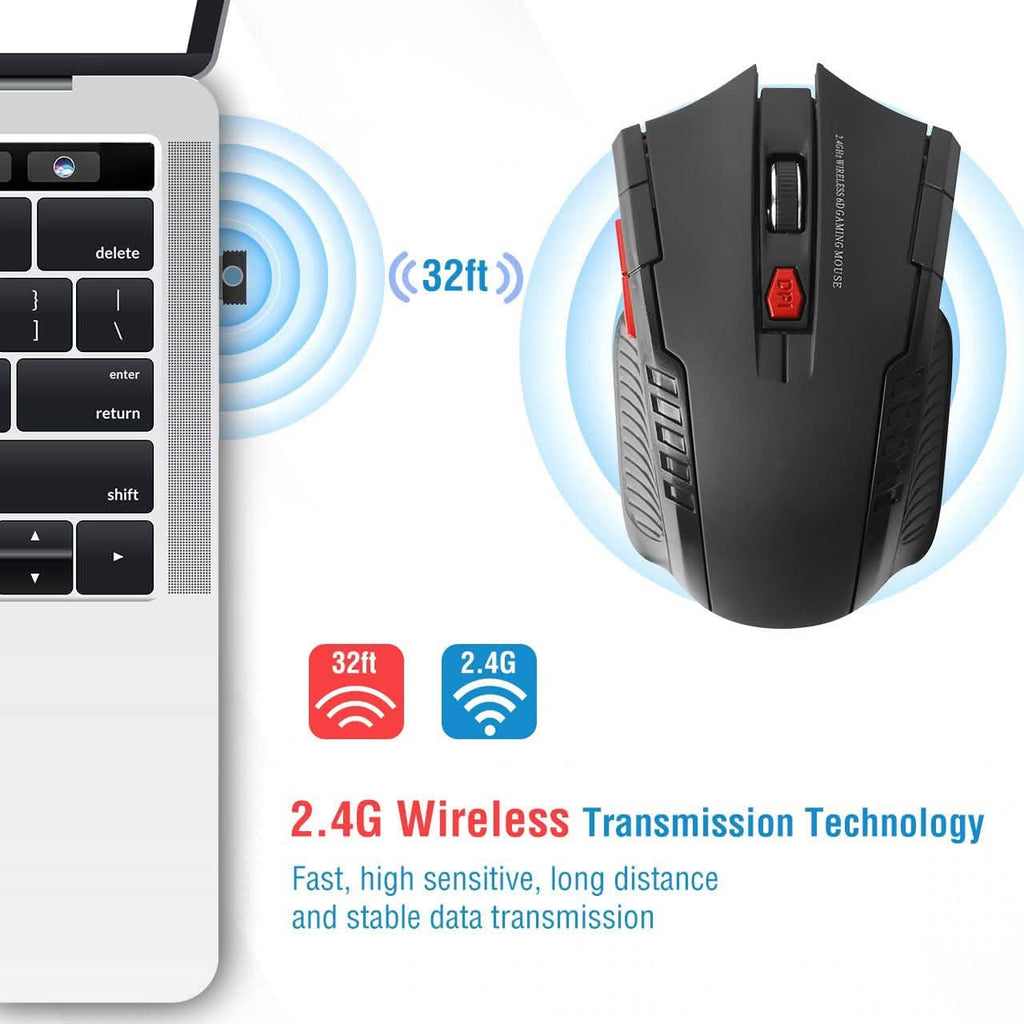 Souris de jeu sans fil iMountek 2.4G