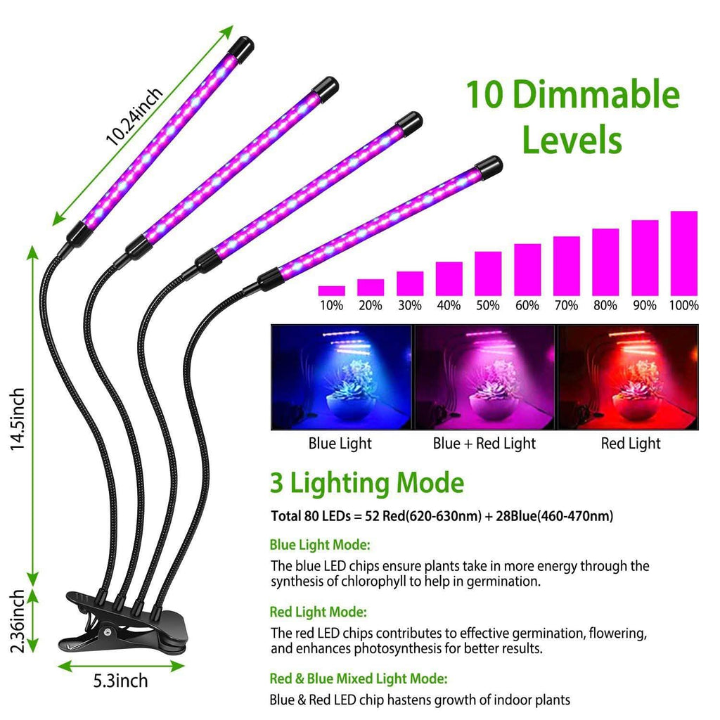 iMounTEK 80W 80 LEDs Lampes de croissance pour plantes