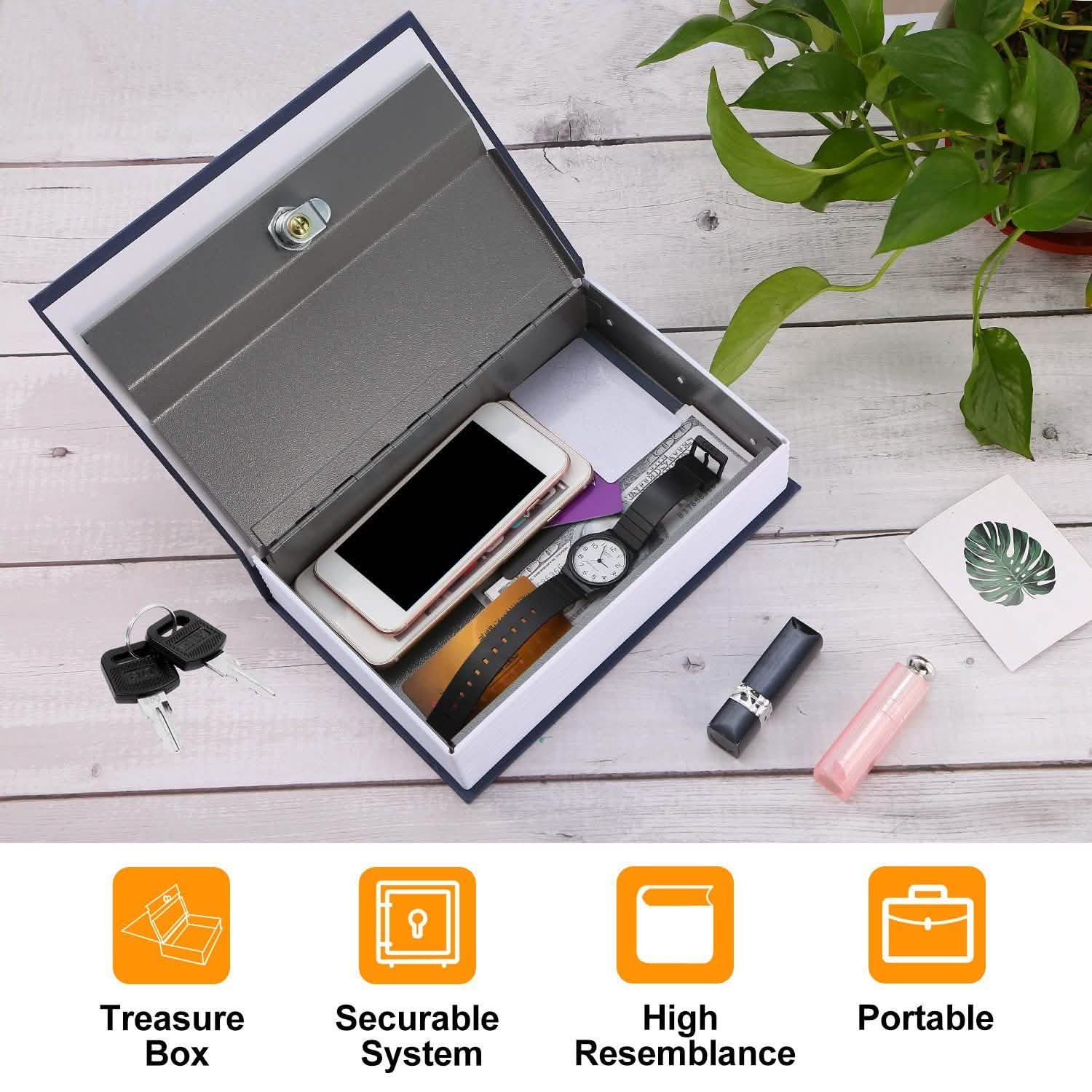 iMountek Dictionnaire Coffre-fort Secret Boîte en métal de diversion