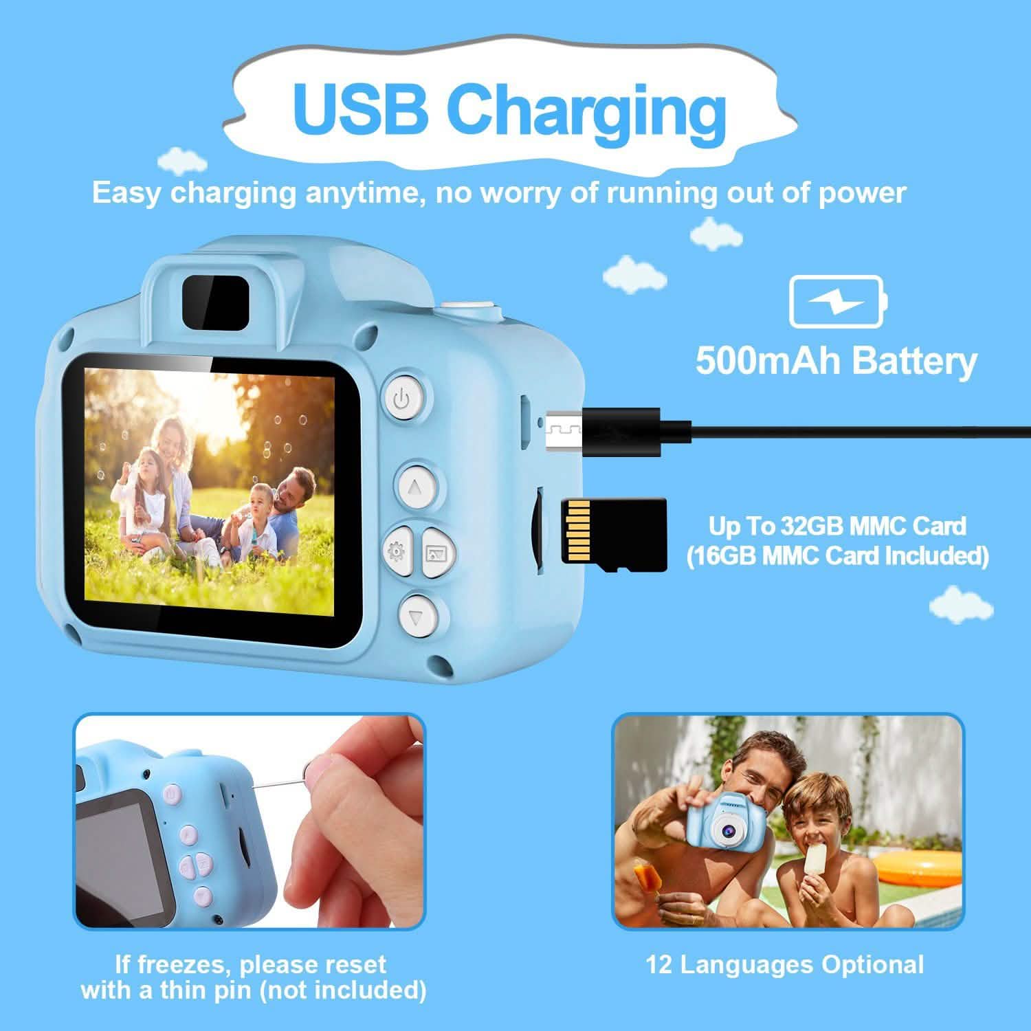 Appareil photo numérique iMountek pour enfants