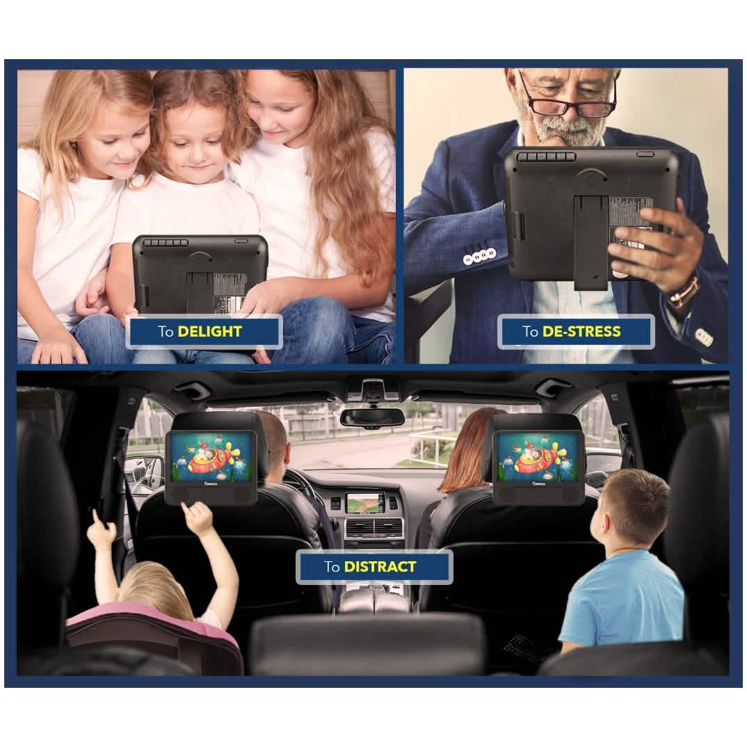 Lecteur DVD double écran 7 pouces Impecca DVPDS-722