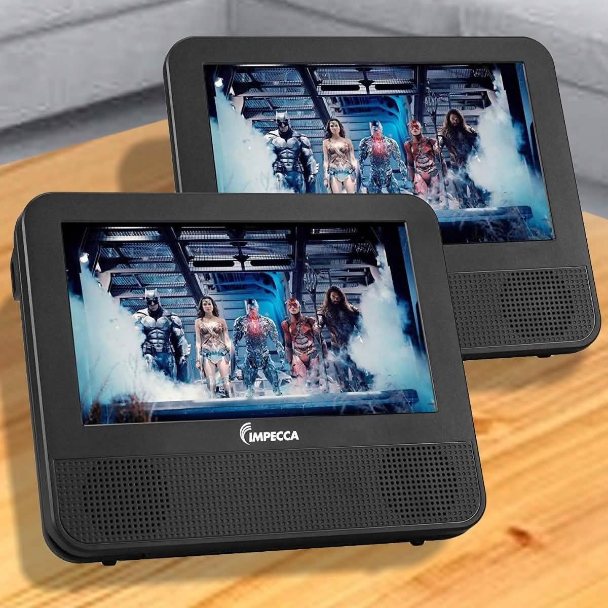Lecteur DVD double écran 7 pouces Impecca DVPDS-722