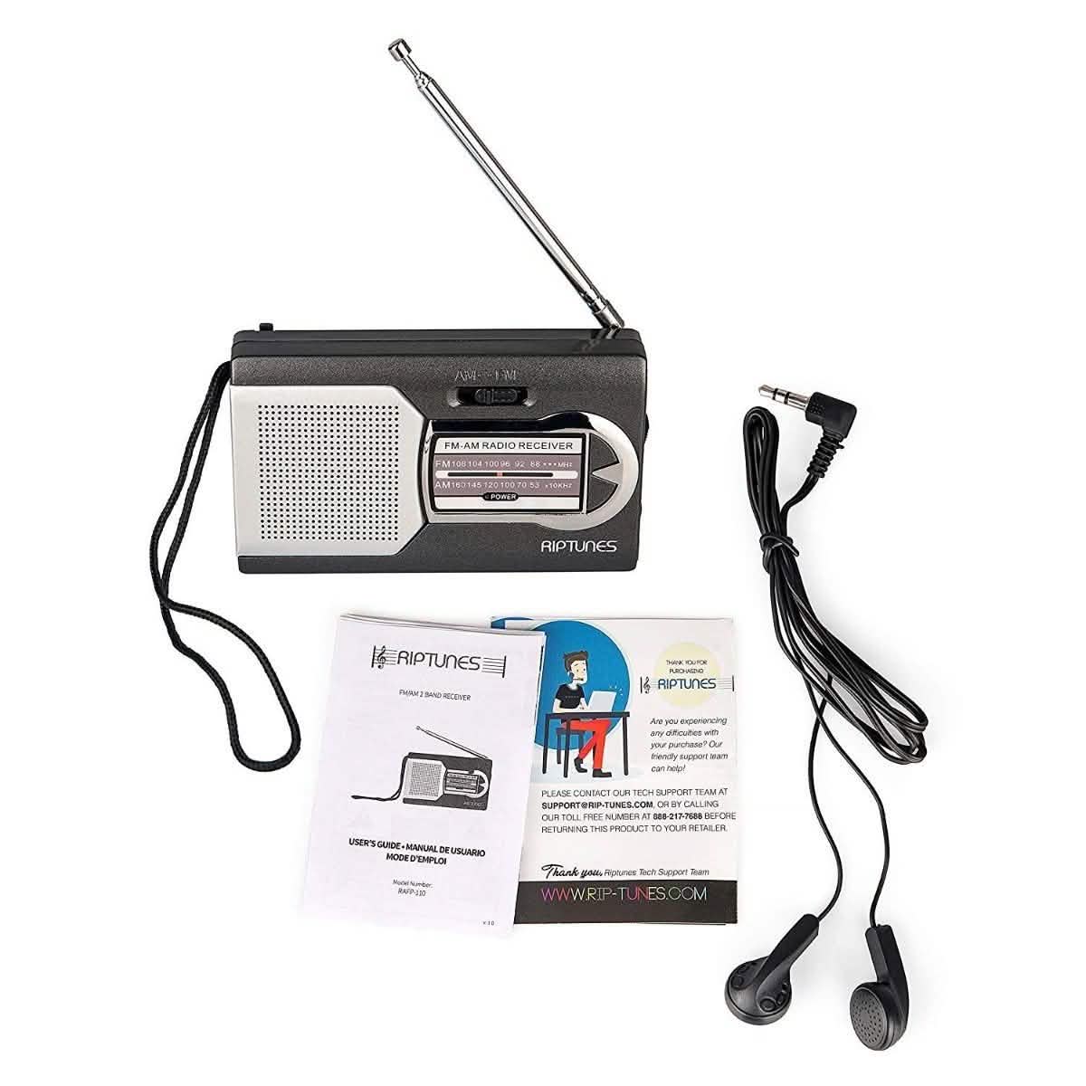 Radio portable AM/FM Impecca Riptunes avec haut-parleur