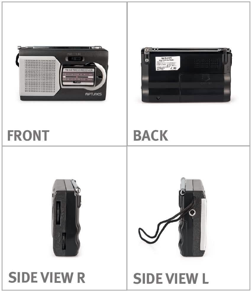 Radio portable AM/FM Impecca Riptunes avec haut-parleur
