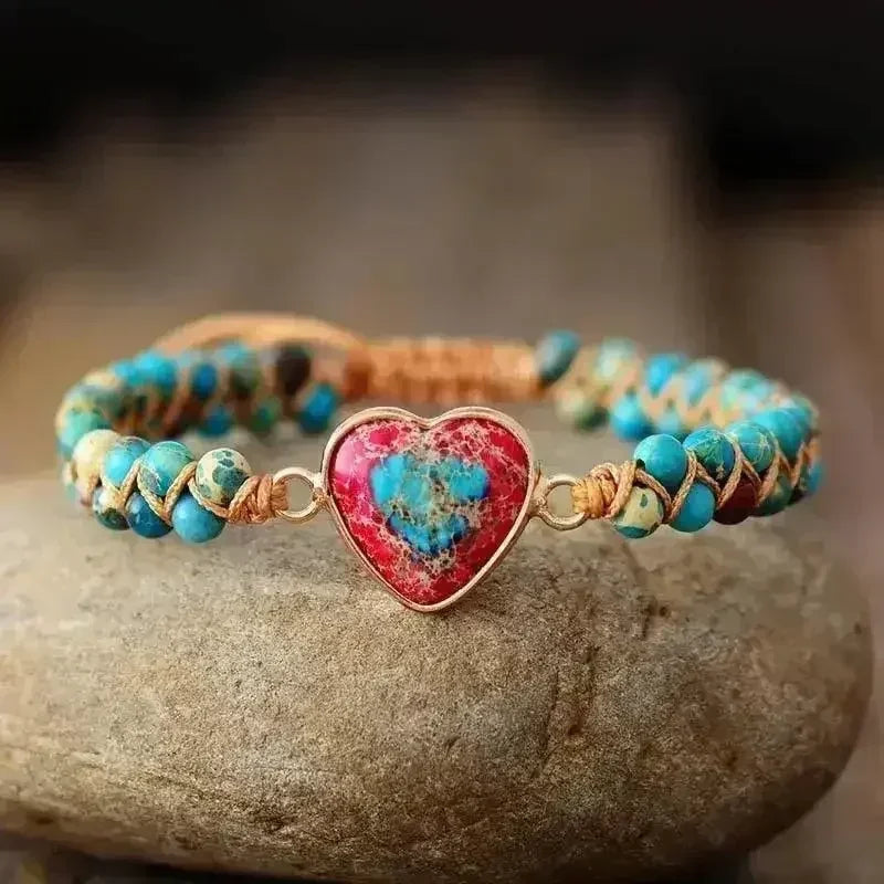 Bracelet macramé en jaspe impérial