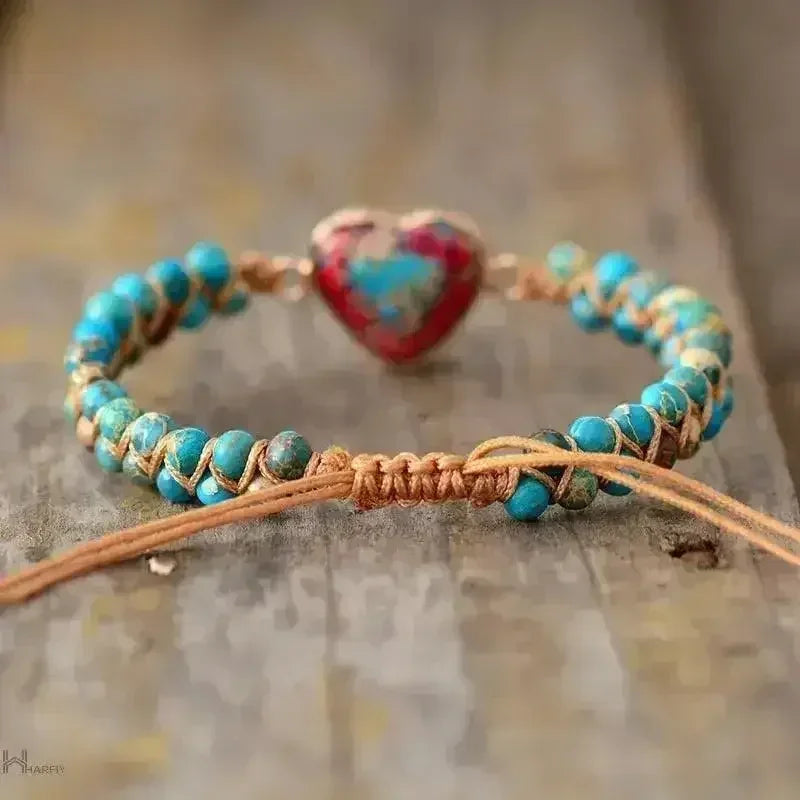 Bracelet macramé en jaspe impérial