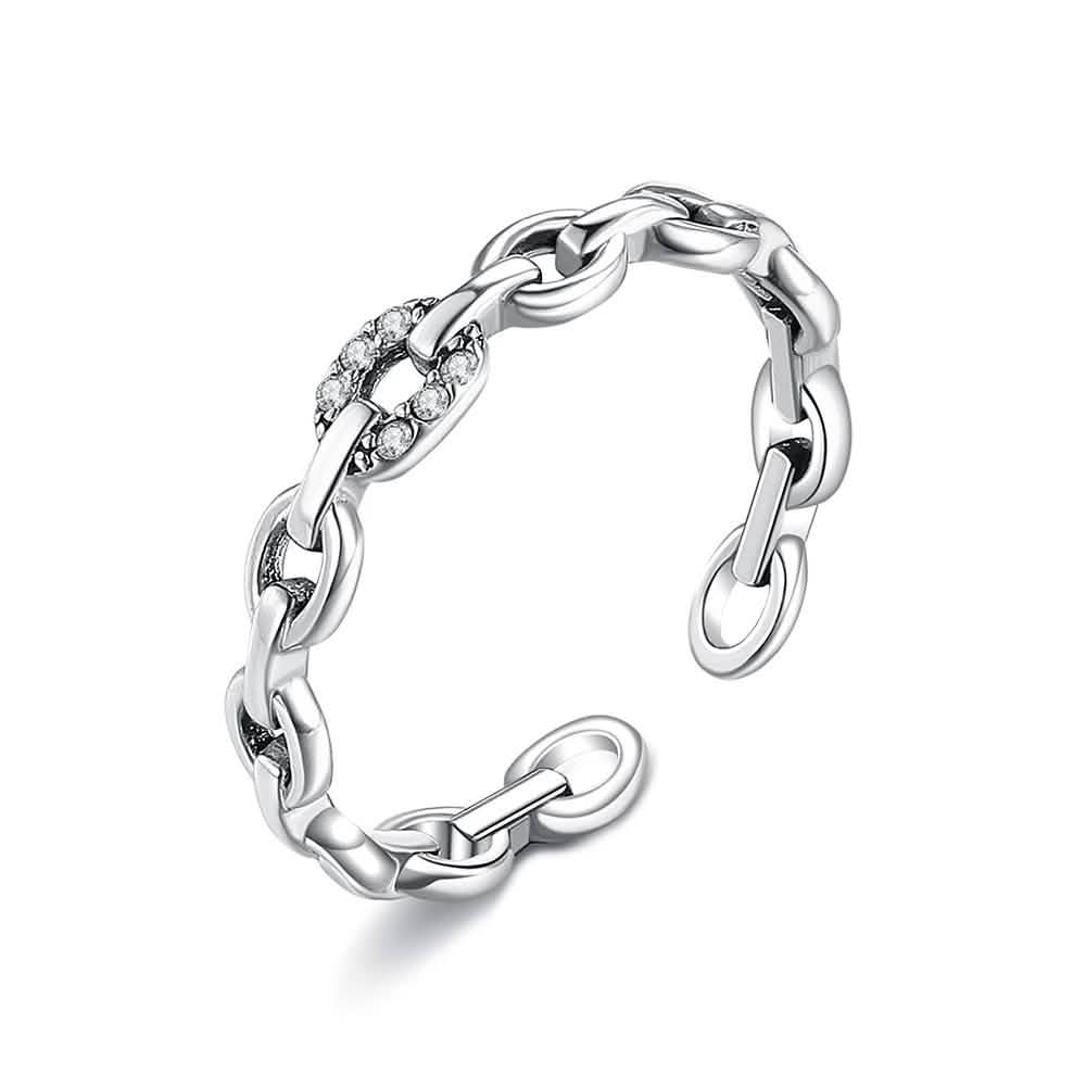 Bague géométrique ouverte en argent sterling 925 INALIS pour femme