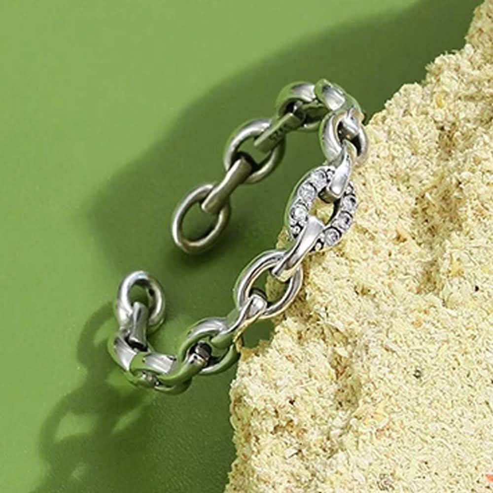 Bague géométrique ouverte en argent sterling 925 INALIS pour femme