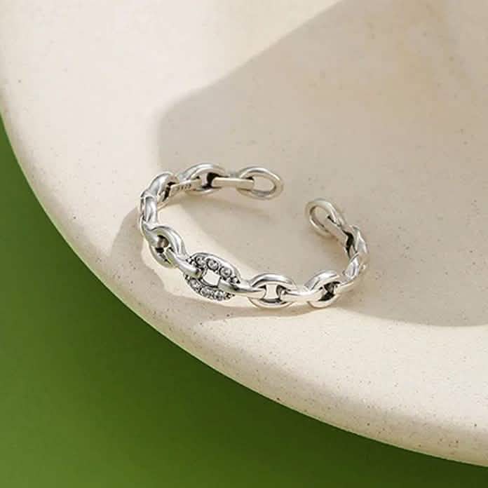 Bague géométrique ouverte en argent sterling 925 INALIS pour femme