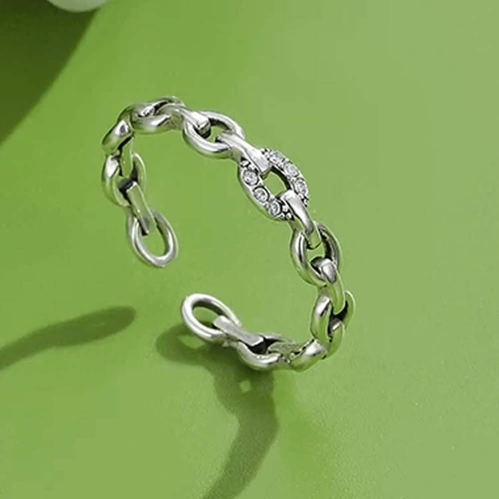 Bague géométrique ouverte en argent sterling 925 INALIS pour femme