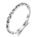 Bague en Argent Sterling 925 INALIS pour Femmes et Hommes, Motif Gravé, Bagues d'Anniversaire
