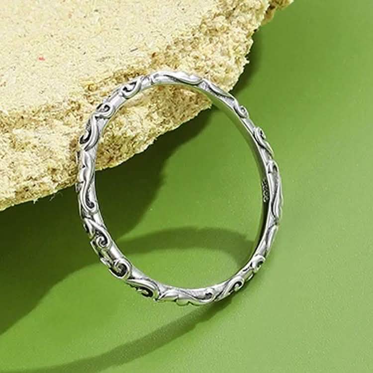 Bague en Argent Sterling 925 INALIS pour Femmes et Hommes, Motif Gravé, Bagues d'Anniversaire