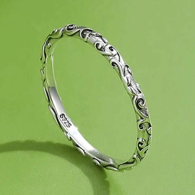 Bague en Argent Sterling 925 INALIS pour Femmes et Hommes, Motif Gravé, Bagues d'Anniversaire