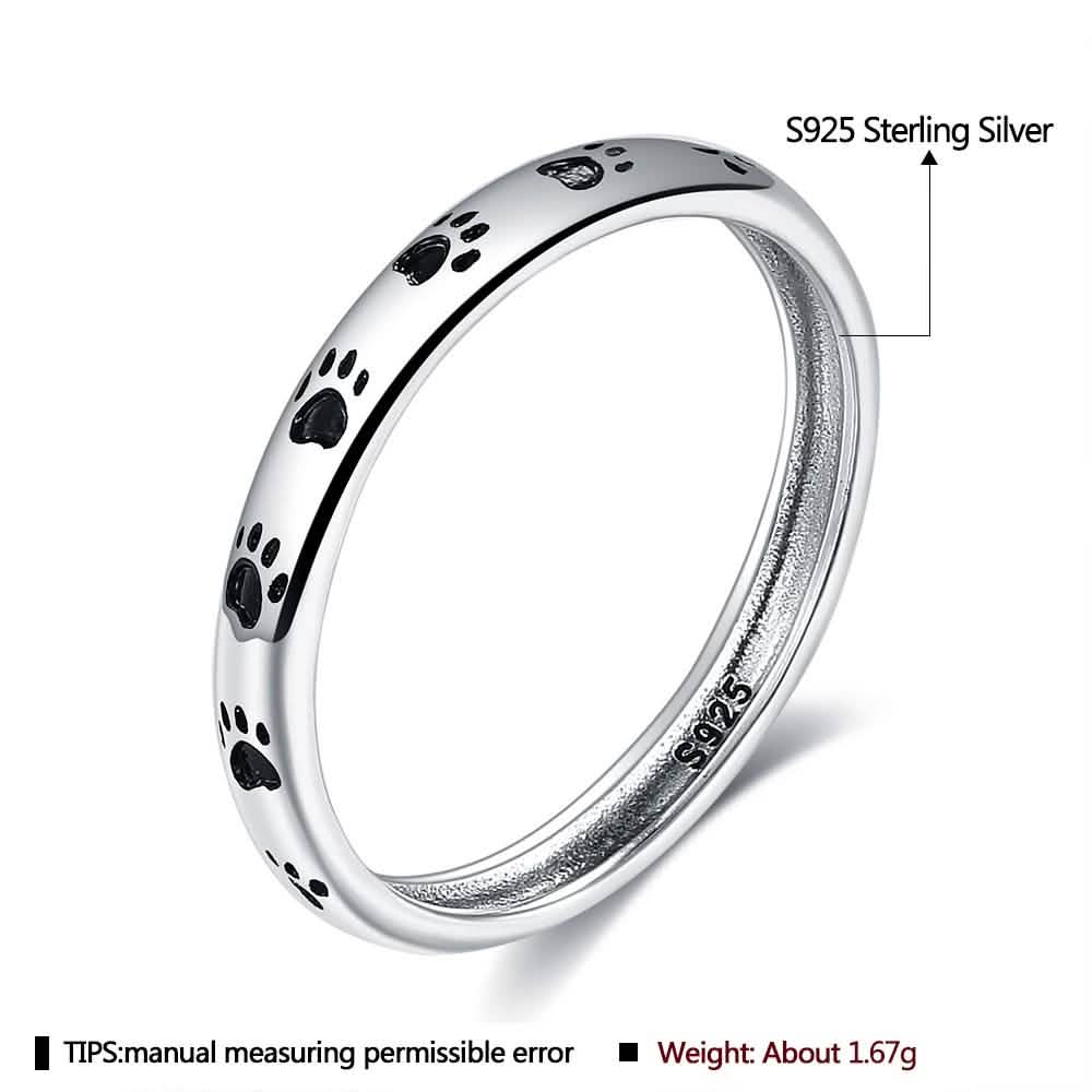 Bague Empreinte de Patte de Chat INALIS en Argent Sterling 925