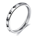 Bague Empreinte de Patte de Chat INALIS en Argent Sterling 925