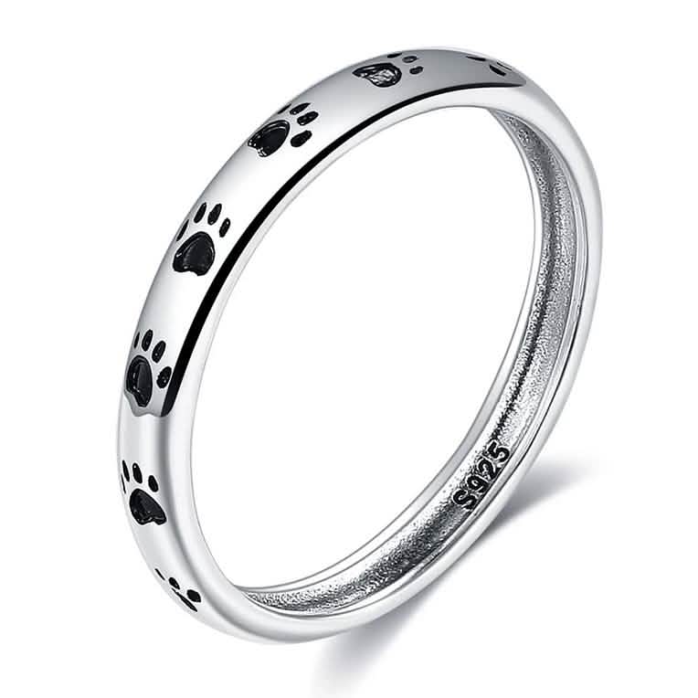 Bague Empreinte de Patte de Chat INALIS en Argent Sterling 925