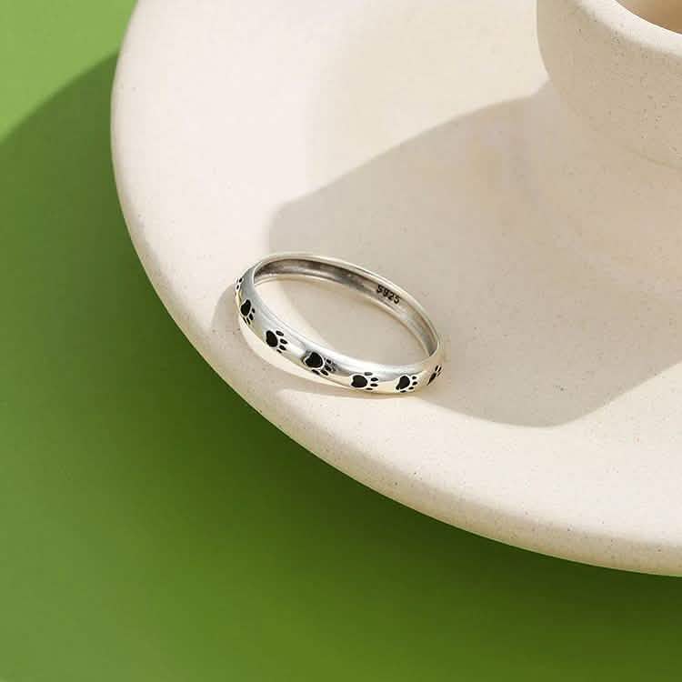 Bague Empreinte de Patte de Chat INALIS en Argent Sterling 925