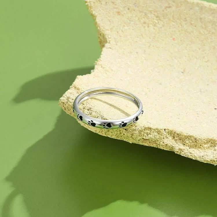 Bague Empreinte de Patte de Chat INALIS en Argent Sterling 925