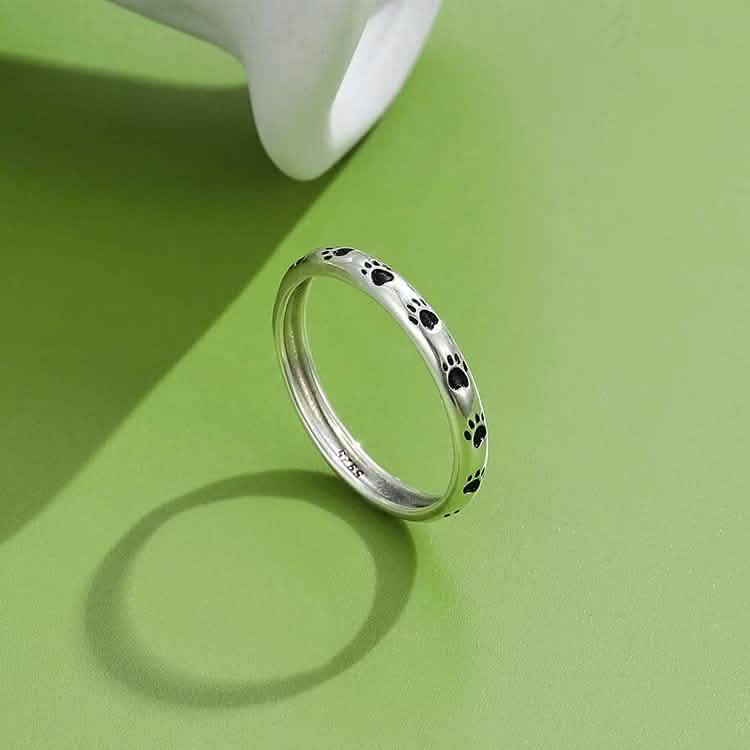 Bague Empreinte de Patte de Chat INALIS en Argent Sterling 925