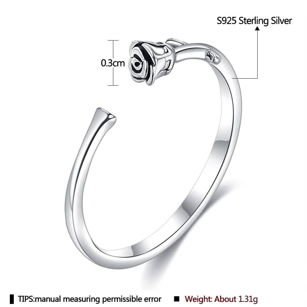 Bague Fleur Réglable INALIS Rose