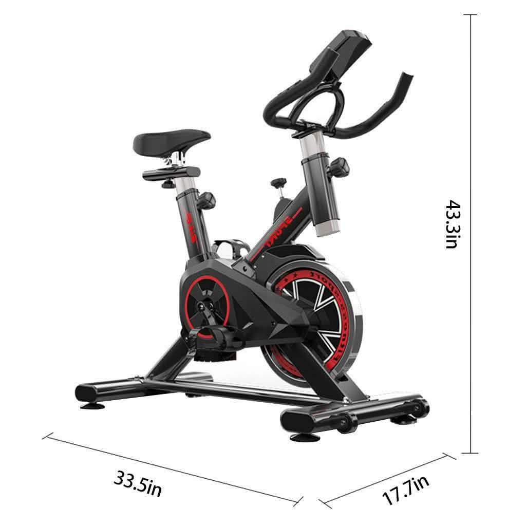 Vélo d'appartement de cyclisme en salle avec entraînement par courroie et moniteur LCD