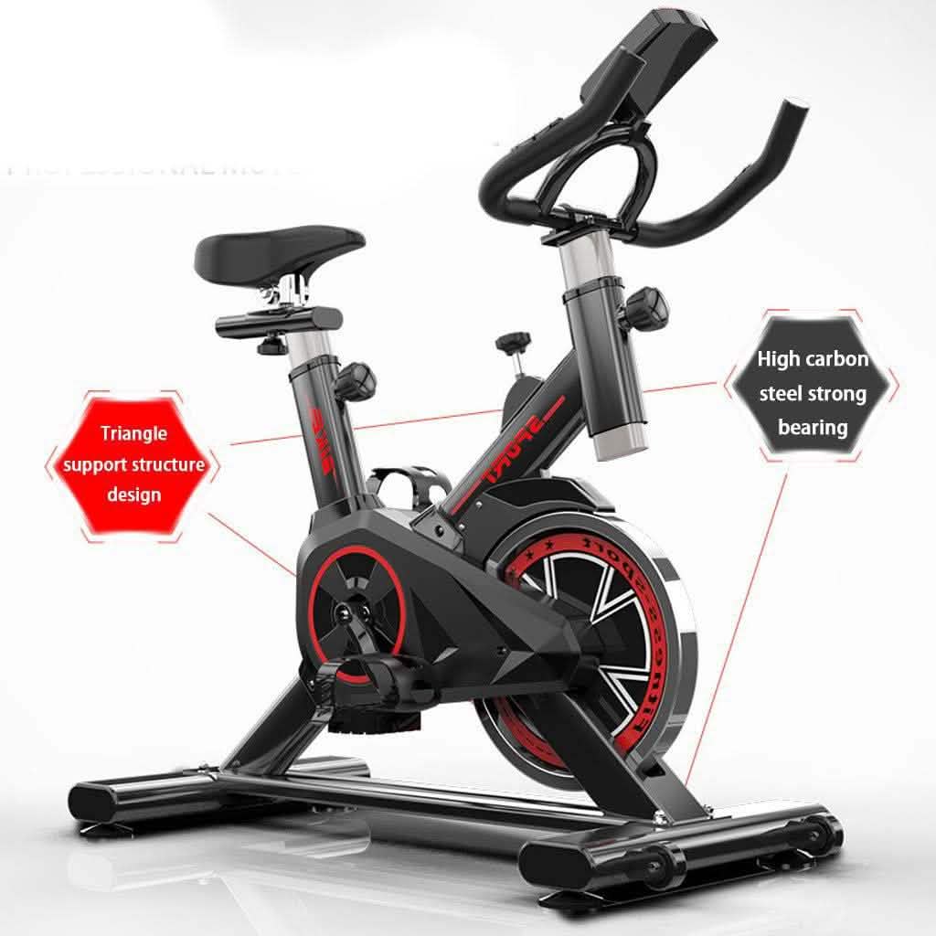 Vélo d'appartement de cyclisme en salle avec entraînement par courroie et moniteur LCD