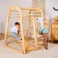 Aire de jeux intérieure pour enfants - Aire de jeux 7 en 1 + Balançoires + Toboggan + Kit d'activités artistiques