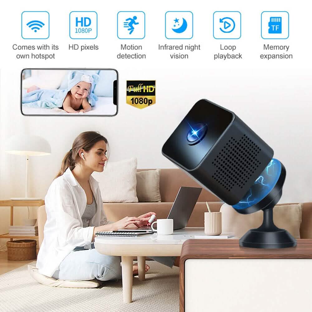 Caméra de surveillance intérieure 1080p sans fil