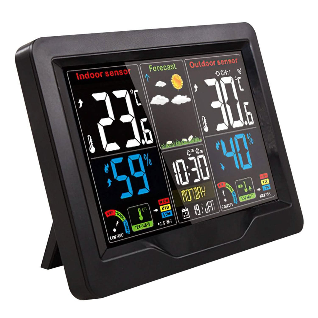 Thermomètre intérieur/extérieur d'humidité de prévision météo avec rétroéclairage