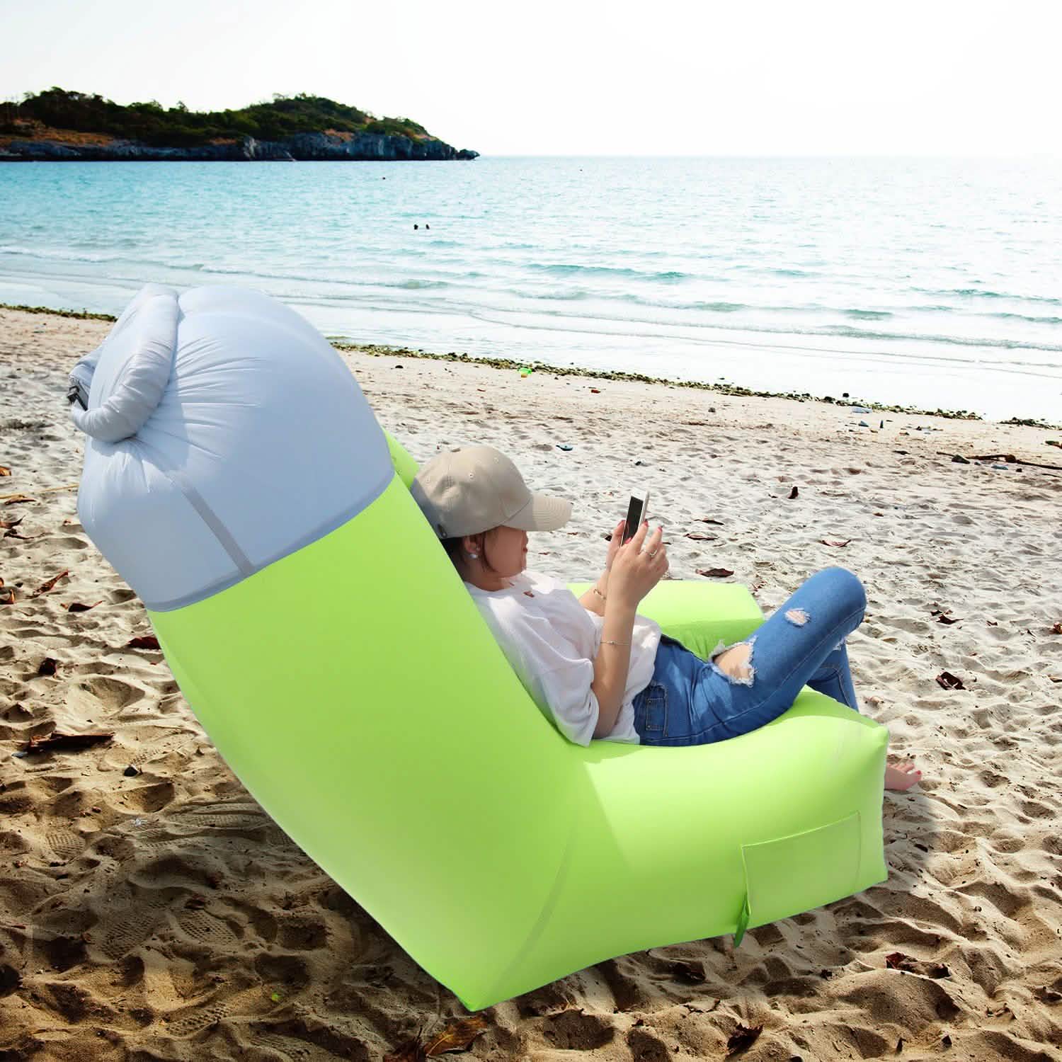 Canapé gonflable avec sac de rangement portable