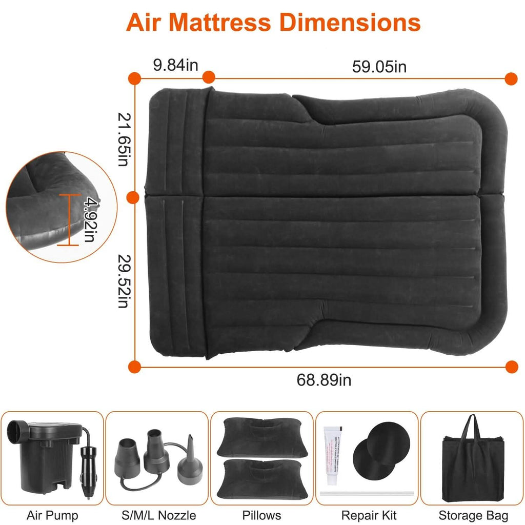 Matelas Gonflable pour SUV, Coussin de Lit de Camping Épais avec Oreiller