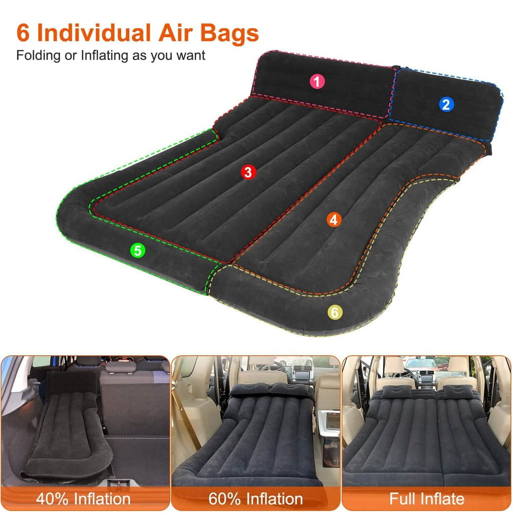 Matelas Gonflable pour SUV, Coussin de Lit de Camping Épais avec Oreiller