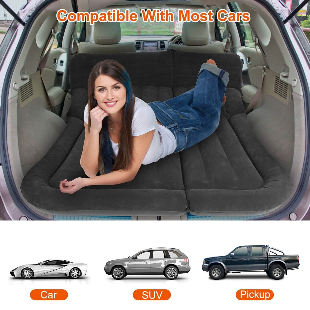 Matelas Gonflable pour SUV, Coussin de Lit de Camping Épais avec Oreiller