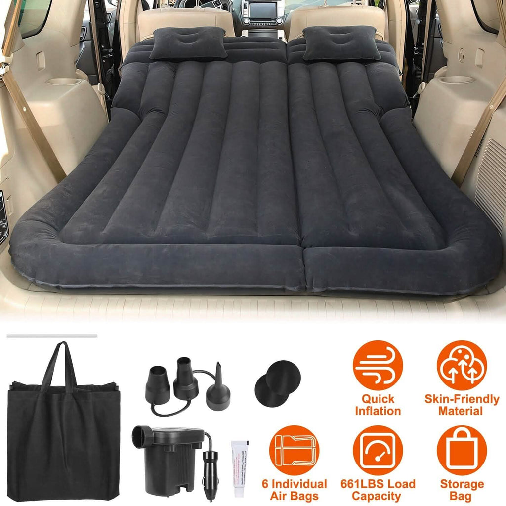 Matelas Gonflable pour SUV, Coussin de Lit de Camping Épais avec Oreiller
