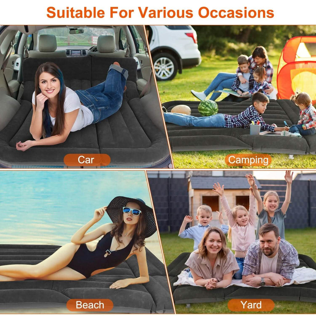Matelas Gonflable pour SUV, Coussin de Lit de Camping Épais avec Oreiller