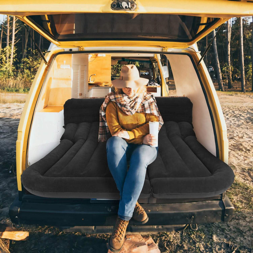 Matelas Gonflable pour SUV, Coussin de Lit de Camping Épais avec Oreiller