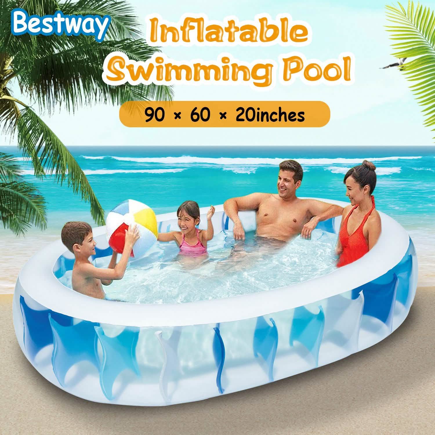 Piscine gonflable - 90x60x20"