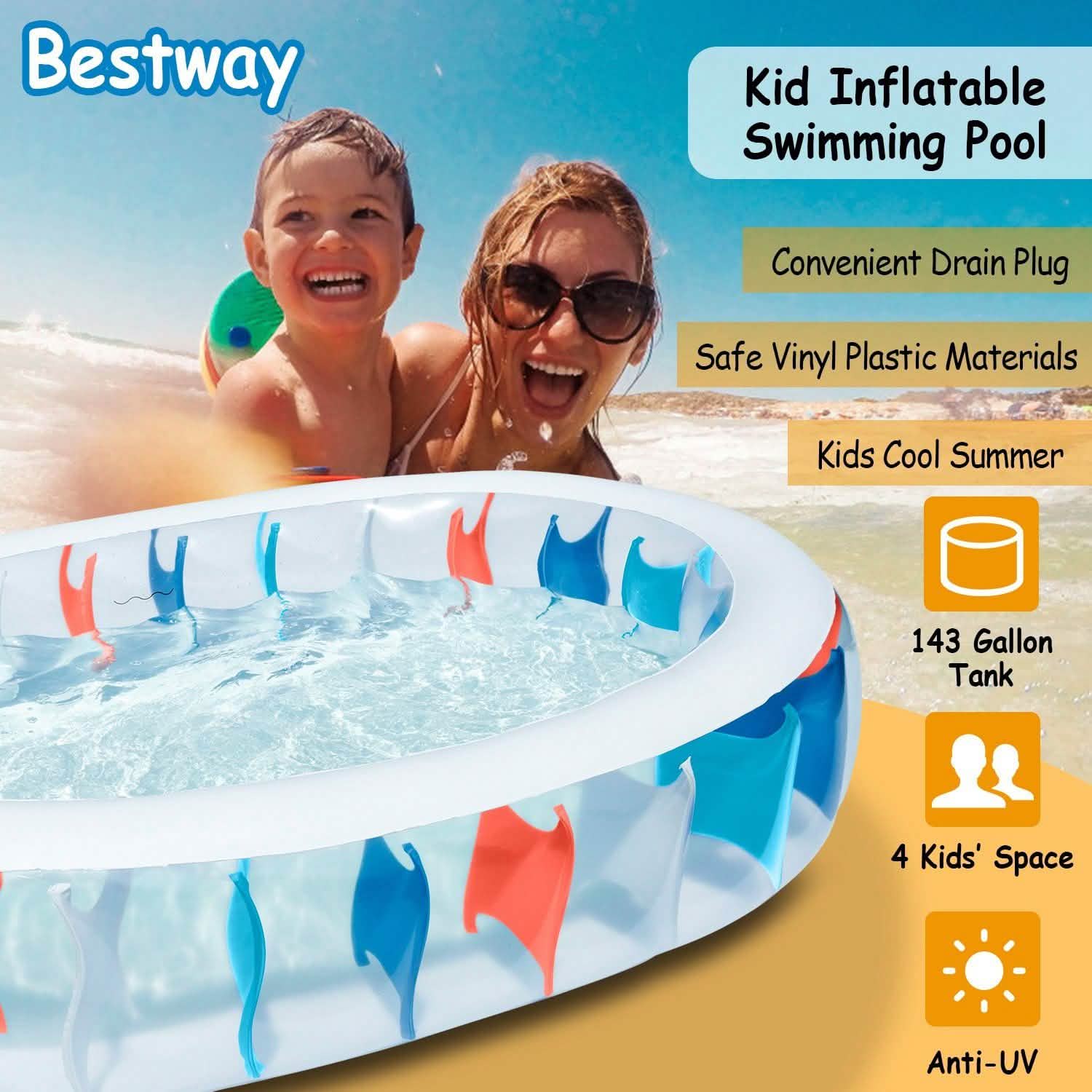 Piscine gonflable - 90x60x20"
