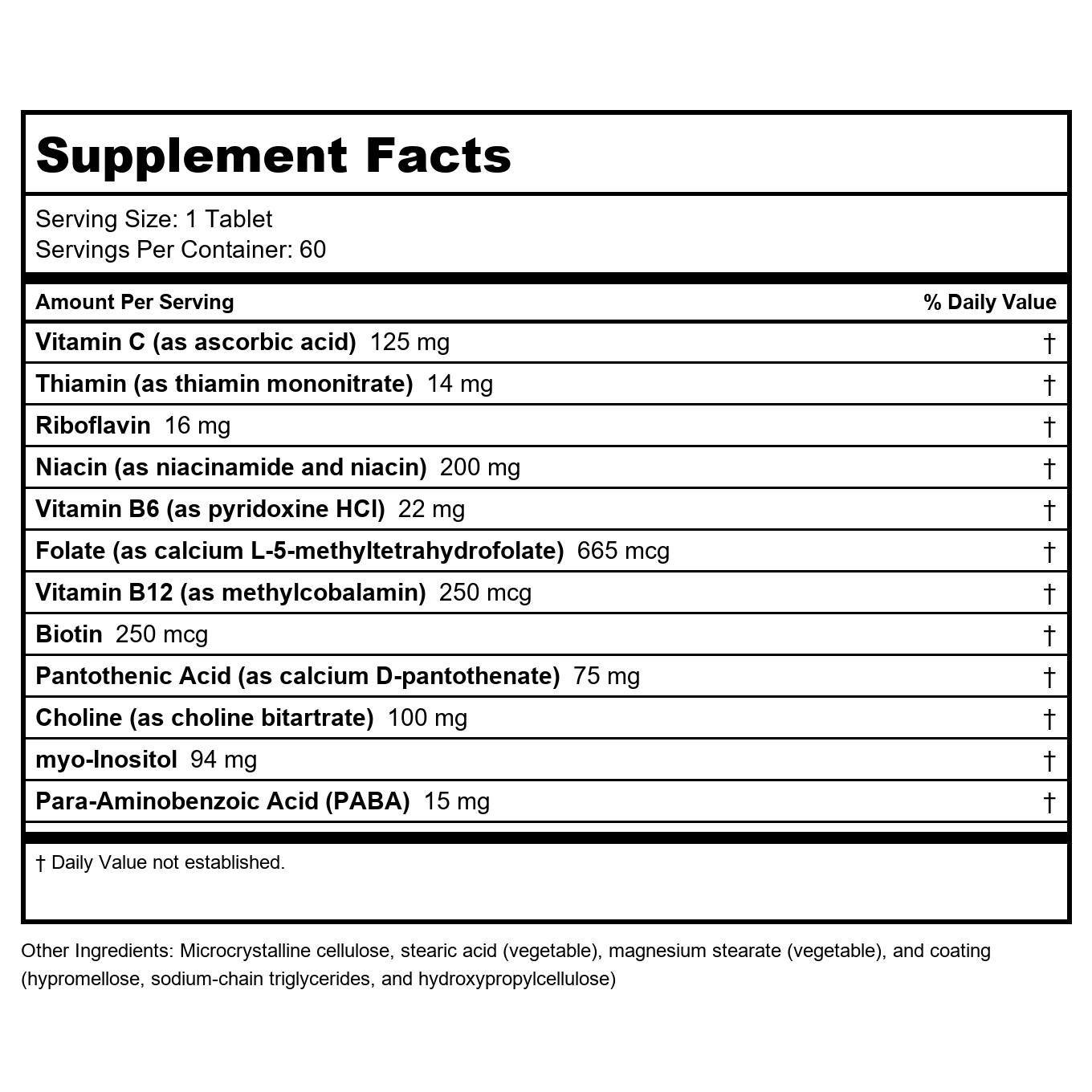 Metagenics Glycogenics - Complete B-Complex Formula - 180 Tablets