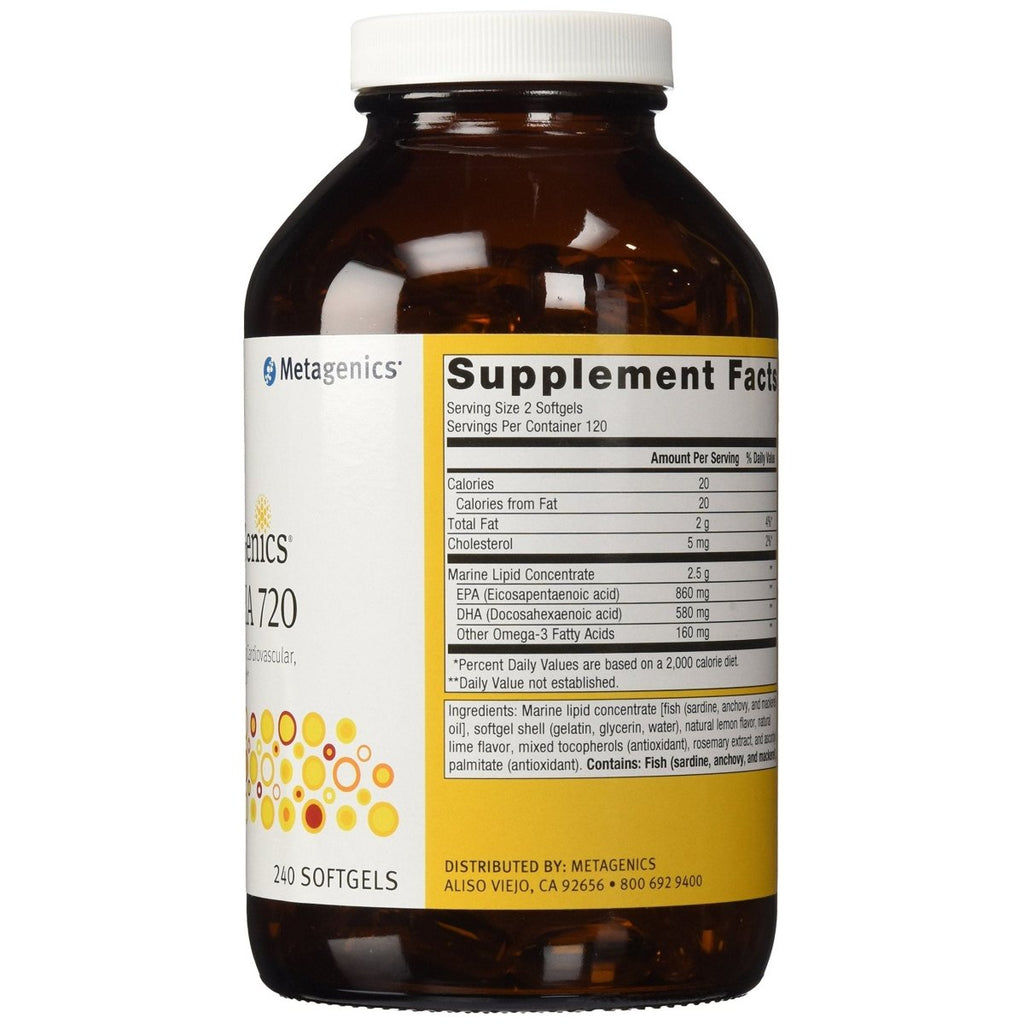 Metagenics EPA-DHA 720 Citron 240 gélules molles