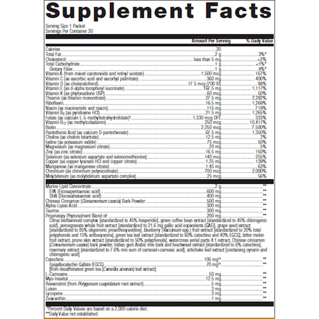 Metagenics Wellness Essentials Healthy Balance - 30 Packets. Targeted Multifaceted Health
