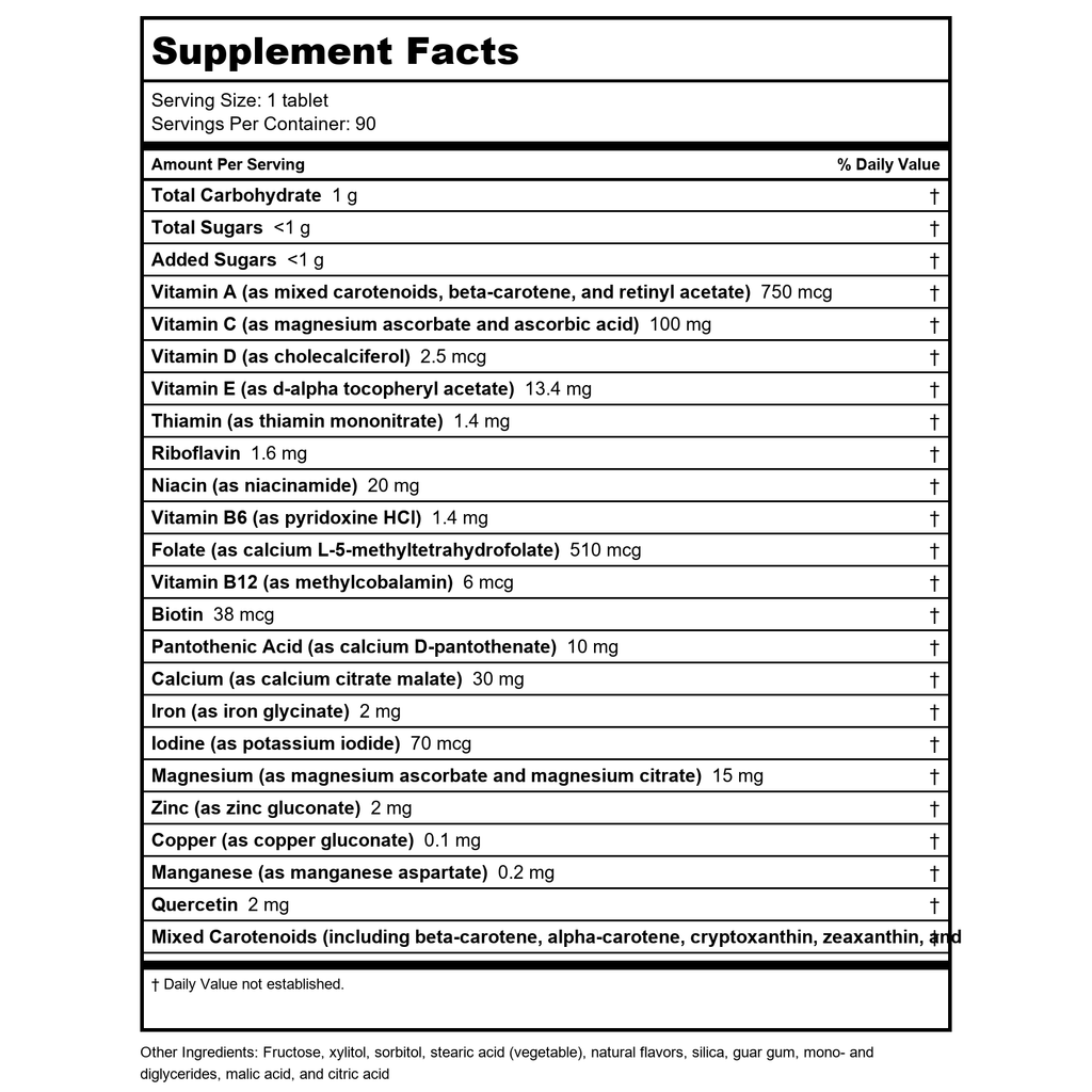 Metagenics Multigenics Chewable Orange Flavor 90 Tablets - TwinPak