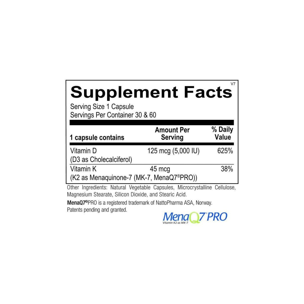Ortho Molecular Products Produits - Vitamine K2 avec D3-30 Gélules