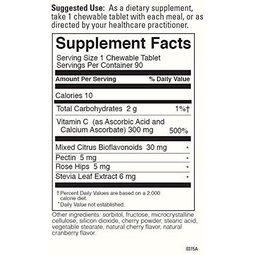 Davinci Labs - Vitamine C à Croquer C-300 Cerise 90 comprimés